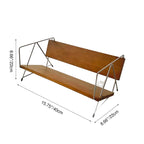 Modern Minimalist Rectangular Solid Wood Iron Bookshelves 4-Leg For Home Office DFM-F