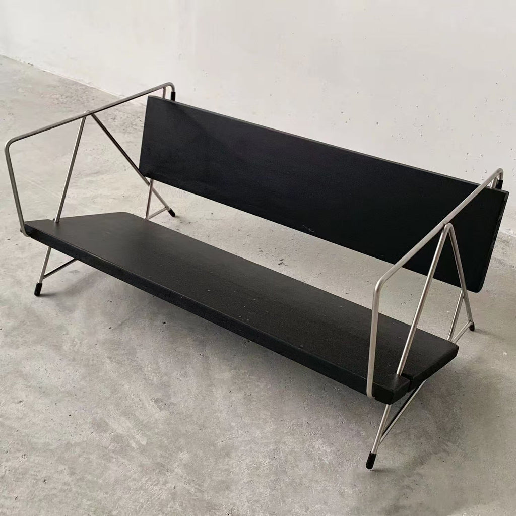 Modern Minimalist Rectangular Solid Wood Iron Bookshelves 4-Leg For Home Office DFM-F