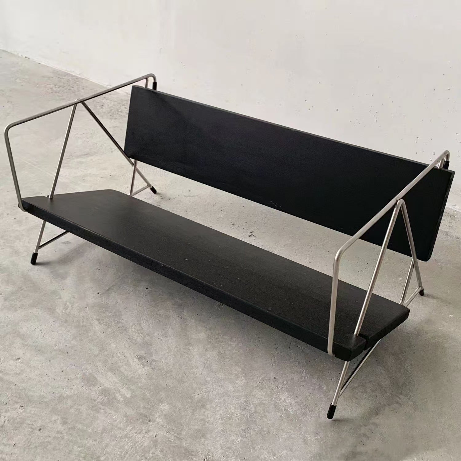 Modern Minimalist Rectangular Solid Wood Iron Bookshelves 4-Leg For Home Office DFM-F