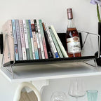 Modern Minimalist Rectangular Solid Wood Iron Bookshelves 4-Leg For Home Office DFM-F
