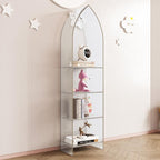 Modern Minimalist Curved Acrylic Bookshelves 3/4-Tier For Home Office DFM-F