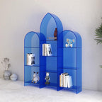 Modern Minimalist Curved Acrylic Bookshelves 3/4-Tier For Home Office DFM-F