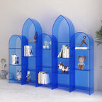 Modern Minimalist Curved Acrylic Bookshelves 3/4-Tier For Home Office DFM-F