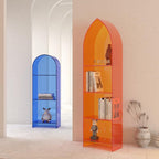 Modern Minimalist Curved Acrylic Bookshelves 3/4-Tier For Home Office DFM-F