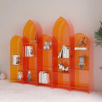 Modern Minimalist Curved Acrylic Bookshelves 3/4-Tier For Home Office DFM-F