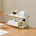 Modern Minimalist Rectangular Bamboo Acrylic Acrylonitrile Butadiene Styrene Bookshelves 2/3/4-Tier For Home Office DFM-F