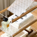 Modern Minimalist Rectangular Bamboo Acrylic Acrylonitrile Butadiene Styrene Bookshelves 2/3/4-Tier For Home Office DFM-F