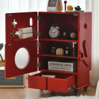 Lumendat Contemporary Creative Kids Robot Shape High-density Composite Board Nightstand 2-Cabinet For Bedroom Lumendat