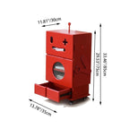 Lumendat Contemporary Creative Kids Robot Shape High-density Composite Board Nightstand 2-Cabinet For Bedroom Lumendat
