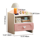 Lumendat Contemporary Creative Kids Square MDF Nightstand 2-Drawer For Bedroom Lumendat