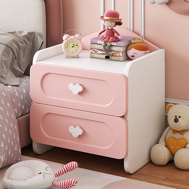 Lumendat Contemporary Creative Kids Square MDF Nightstand 2-Drawer For Bedroom Lumendat