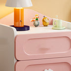 Lumendat Contemporary Creative Kids Square MDF Nightstand 2-Drawer For Bedroom Lumendat