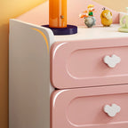 Lumendat Contemporary Creative Kids Square MDF Nightstand 2-Drawer For Bedroom Lumendat