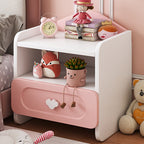 Lumendat Contemporary Creative Kids Square MDF Nightstand 2-Drawer For Bedroom Lumendat