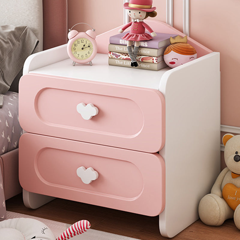 Lumendat Contemporary Creative Kids Square MDF Nightstand 2-Drawer For Bedroom Lumendat