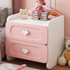 Lumendat Contemporary Creative Kids Square MDF Nightstand 2-Drawer For Bedroom Lumendat