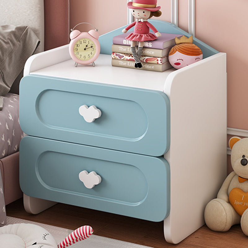 Lumendat Contemporary Creative Kids Square MDF Nightstand 2-Drawer For Bedroom Lumendat