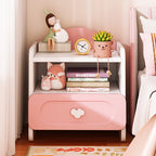 Lumendat Contemporary Creative Kids Square MDF Nightstand 2-Drawer For Bedroom Lumendat