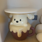 Lumendat Contemporary Creative Kids Dog Shape MDF Resin Nightstand 1-Tier For Bedroom Lumendat