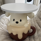 Lumendat Contemporary Creative Kids Dog Shape MDF Resin Nightstand 1-Tier For Bedroom Lumendat