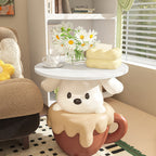 Lumendat Contemporary Creative Kids Dog Shape MDF Resin Nightstand 1-Tier For Bedroom Lumendat