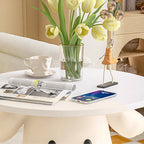 Lumendat Contemporary Creative Kids Dog Shape MDF Resin Nightstand 1-Tier For Bedroom Lumendat