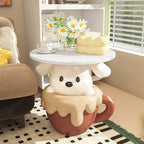 Lumendat Contemporary Creative Kids Dog Shape MDF Resin Nightstand 1-Tier For Bedroom Lumendat
