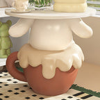 Lumendat Contemporary Creative Kids Dog Shape MDF Resin Nightstand 1-Tier For Bedroom Lumendat