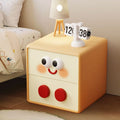 Lumendat Contemporary Creative Kids Toast Shape Resin MDF Nightstand 2-Drawer For Bedroom Lumendat