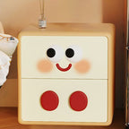 Lumendat Contemporary Creative Kids Toast Shape Resin MDF Nightstand 2-Drawer For Bedroom Lumendat