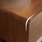 Lumendat Contemporary Creative Kids Mouse Shape Rubberwood Pine Wood Swivel Nightstand 2-Drawer For Bedroom Lumendat
