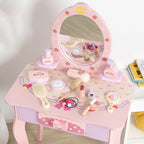 Lumendat Contemporary Creative Kids MDF Rectangular Makeup Vanity Set With Drawer For Bedroom & Living Room Lumendat