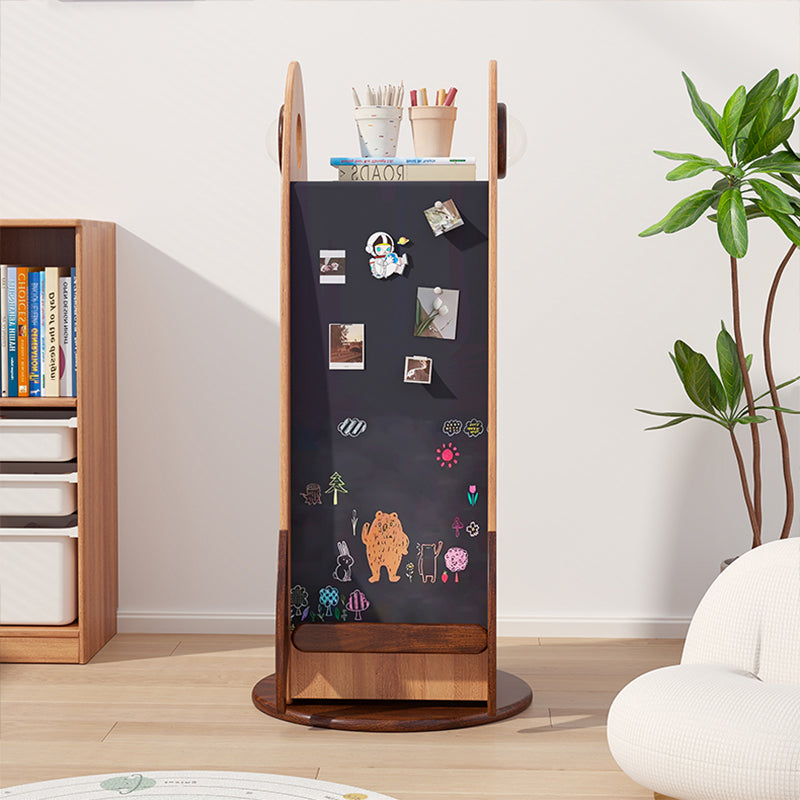 Lumendat Contemporary Creative Solid Wood Rocket-Shaped Swivel Bookshelf With 4-Tier Storage For Living Room & Bedroom Lumendat