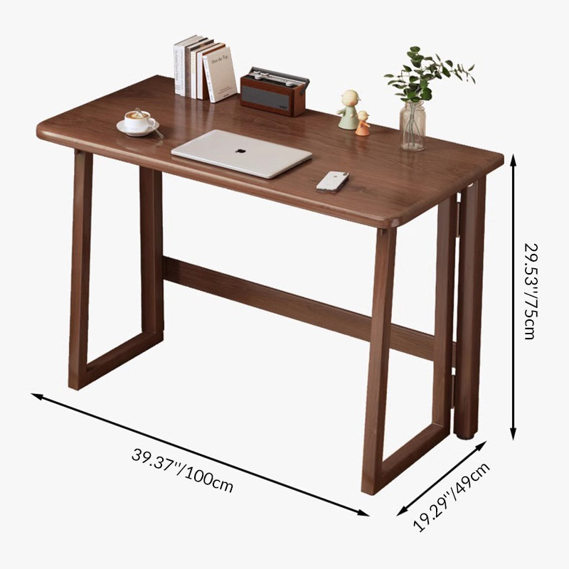 Traditional Chinese Rectangular Medium Density Fiberboard Carbon Steel Foldable Desks For Home Office DFM-F