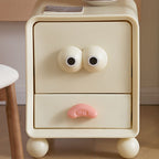 Lumendat Modern Minimalist Square Rectangular PE Kids Cartoon Nightstand 2-Drawer For Bedroom Lumendat