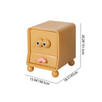 Lumendat Modern Minimalist Square Rectangular PE Kids Cartoon Nightstand 2-Drawer For Bedroom Lumendat