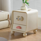 Lumendat Modern Minimalist Square Rectangular PE Kids Cartoon Nightstand 2-Drawer For Bedroom Lumendat