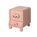 Lumendat Modern Minimalist Square Rectangular PE Kids Cartoon Nightstand 2-Drawer For Bedroom Lumendat
