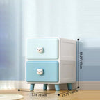 Lumendat Modern Minimalist Square Rectangular Plastic PP Rabbit Bear Kids Storage Cabinet 2/3/4/5/6-Tier For Living Room Lumendat