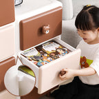 Lumendat Modern Minimalist Square Rectangular Plastic PP Rabbit Bear Kids Storage Cabinet 2/3/4/5/6-Tier For Living Room Lumendat