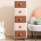 Lumendat Modern Minimalist Square Rectangular Plastic PP Rabbit Bear Kids Storage Cabinet 2/3/4/5/6-Tier For Living Room Lumendat