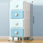 Lumendat Modern Minimalist Square Rectangular Plastic PP Rabbit Bear Kids Storage Cabinet 2/3/4/5/6-Tier For Living Room Lumendat