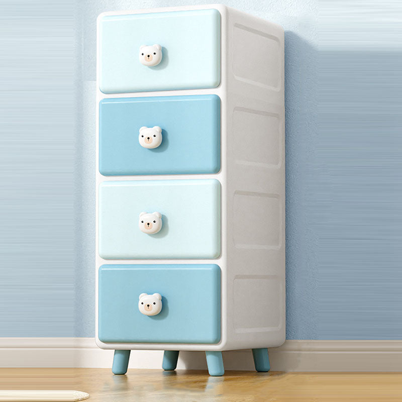 Lumendat Modern Minimalist Square Rectangular Plastic PP Rabbit Bear Kids Storage Cabinet 2/3/4/5/6-Tier For Living Room Lumendat