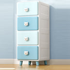 Lumendat Modern Minimalist Square Rectangular Plastic PP Rabbit Bear Kids Storage Cabinet 2/3/4/5/6-Tier For Living Room Lumendat