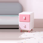 Lumendat Modern Minimalist Square Rectangular Plastic PP Rabbit Bear Kids Storage Cabinet 2/3/4/5/6-Tier For Living Room Lumendat