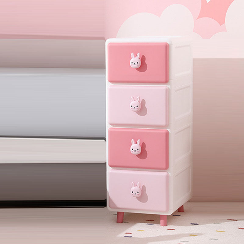 Lumendat Modern Minimalist Square Rectangular Plastic PP Rabbit Bear Kids Storage Cabinet 2/3/4/5/6-Tier For Living Room Lumendat