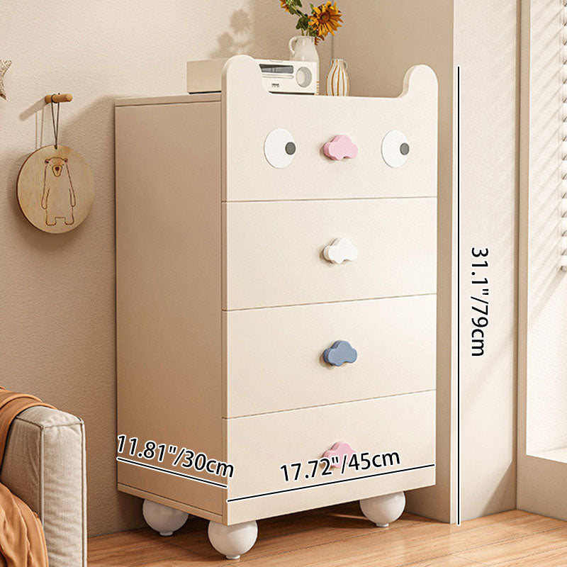 Lumendat Modern Minimalist Square Rectangular Solid Wood Eco Board Three-ply Plywood Kids Storage Cabinet 2/4/5-Drawer For Living Room Lumendat
