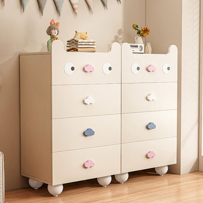 Lumendat Modern Minimalist Square Rectangular Solid Wood Eco Board Three-ply Plywood Kids Storage Cabinet 2/4/5-Drawer For Living Room Lumendat