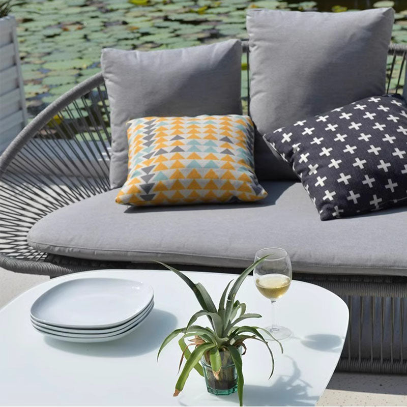 Sleek Waterproof Outdoor Coffee Table - 2-Tier For Outdoor Patio & Garden Lumendat