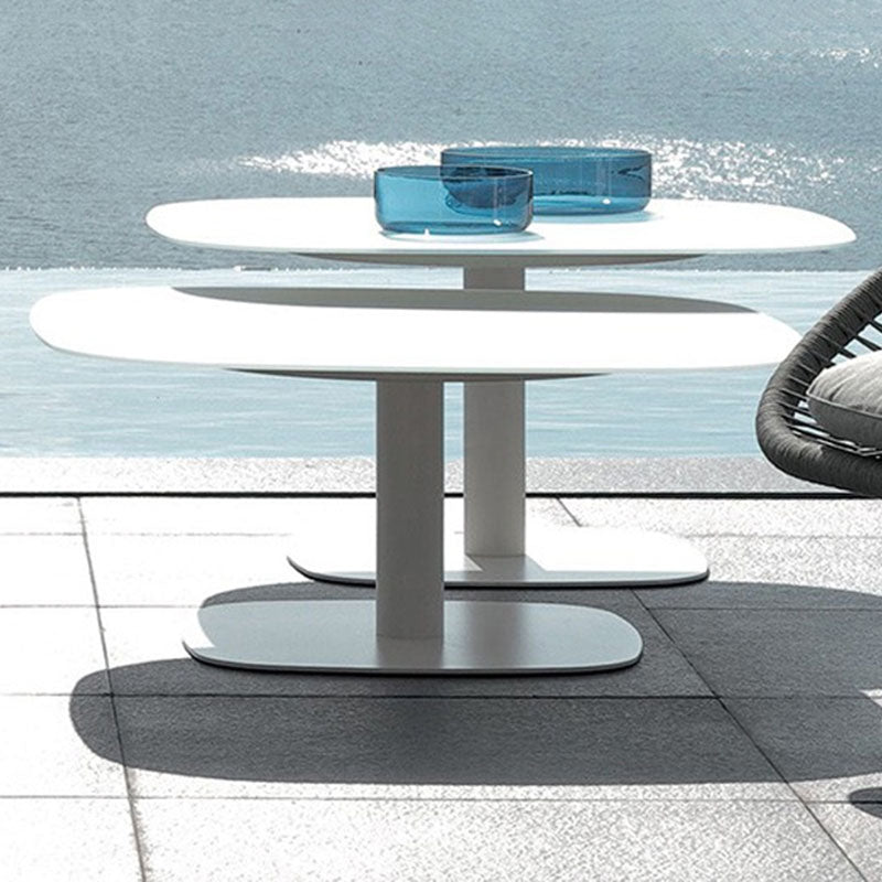 Sleek Waterproof Outdoor Coffee Table - 2-Tier For Outdoor Patio & Garden Lumendat